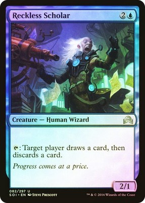 MTG FOIL Reckless Scholar  - Shadows over Innistrad #082