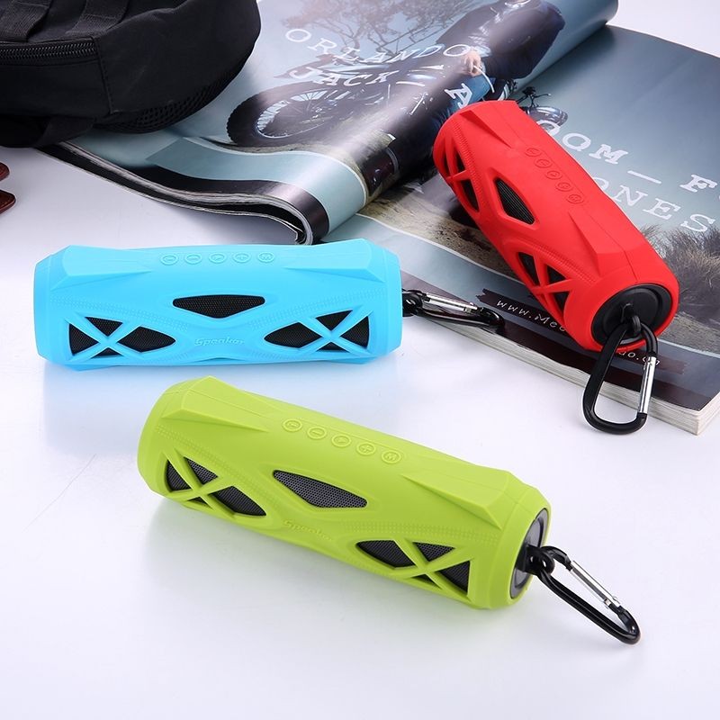Mini enceinte Bluetooth étanche C17 bleue finies les pannes sous la pluie