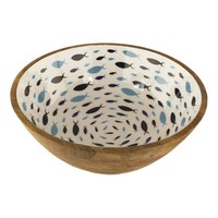 Fisch-Strudel Schale / SchüSsel Aus Mango-Holz 35 X 12,5 Cm Sea-Club