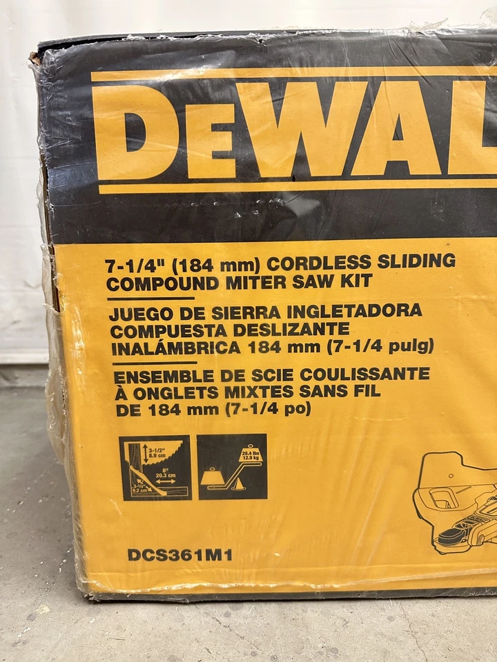 DEWALT 20V MAX inalámbrico 7-1/4 pulgadas. Sierra ingleteadora con batería y cargador (DCS361M1) Foto 3 de 4