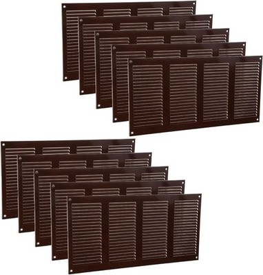 Vent Systems 16'' x 8'' Inch (Overall Dimensions) Pack of 10 - Brown Air Vent HVAC