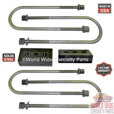 SuspensionMaxx 1.5 Inch Rear Block and U-Bolt Kit for 11-13 F350 Superduty 4x4