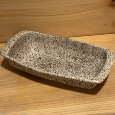 Ovenware Baking Loaf Dish Brown Speckled USA EN119