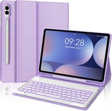 Folio Cover with Backlit Keyboard for Samsung Galaxy Tab S10 12.4 Inch Case