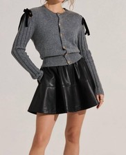 Astr Melvie Bow Detail Cardigan Size S