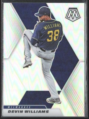 Devin Williams 2021 Panini Mosaic Silver Prizm #194 Milwaukee Brewers
