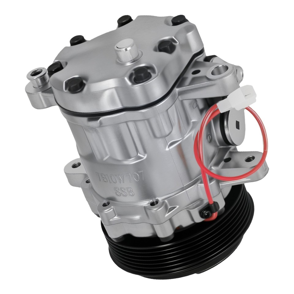 A/C AC Compressor w / 6-Groove Pulley For Sanden SD7 Style Serpentine ...