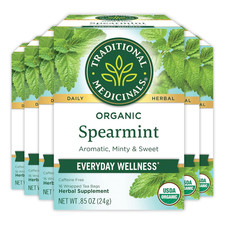 Traditional Medicinals Organic Spearmint Tea, Wellness Support, Refreshing, 96ct