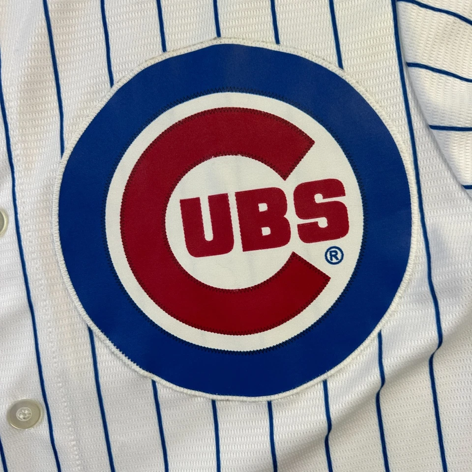 Camiseta de béisbol Jason Heyward Chicago Cubs majestuosa para hombre blanca mediana hecha en EE. UU. Foto 3 de 4