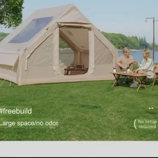 Luxury Inflatable Camping Tent For Family Of 4｜free setup｜6.3sqm Air Beam Oxford