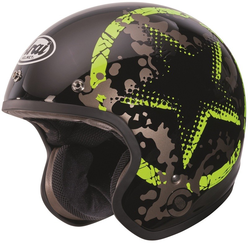 Casque ARAI Freeway Classic Comet Green jet moto vintage vert