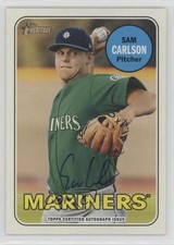 2018 Topps Heritage Minor League Edition Real One Sam Carlson #ROA-SC Auto 8k4