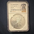 NGC 2020 American Silver Eagle $1 1 oz .999 MS70 State Series PA 6037272-235