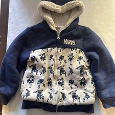 MARVEL Super Heroes Youth Size 5 Full Zip Fleece Lined Hoodie Warm