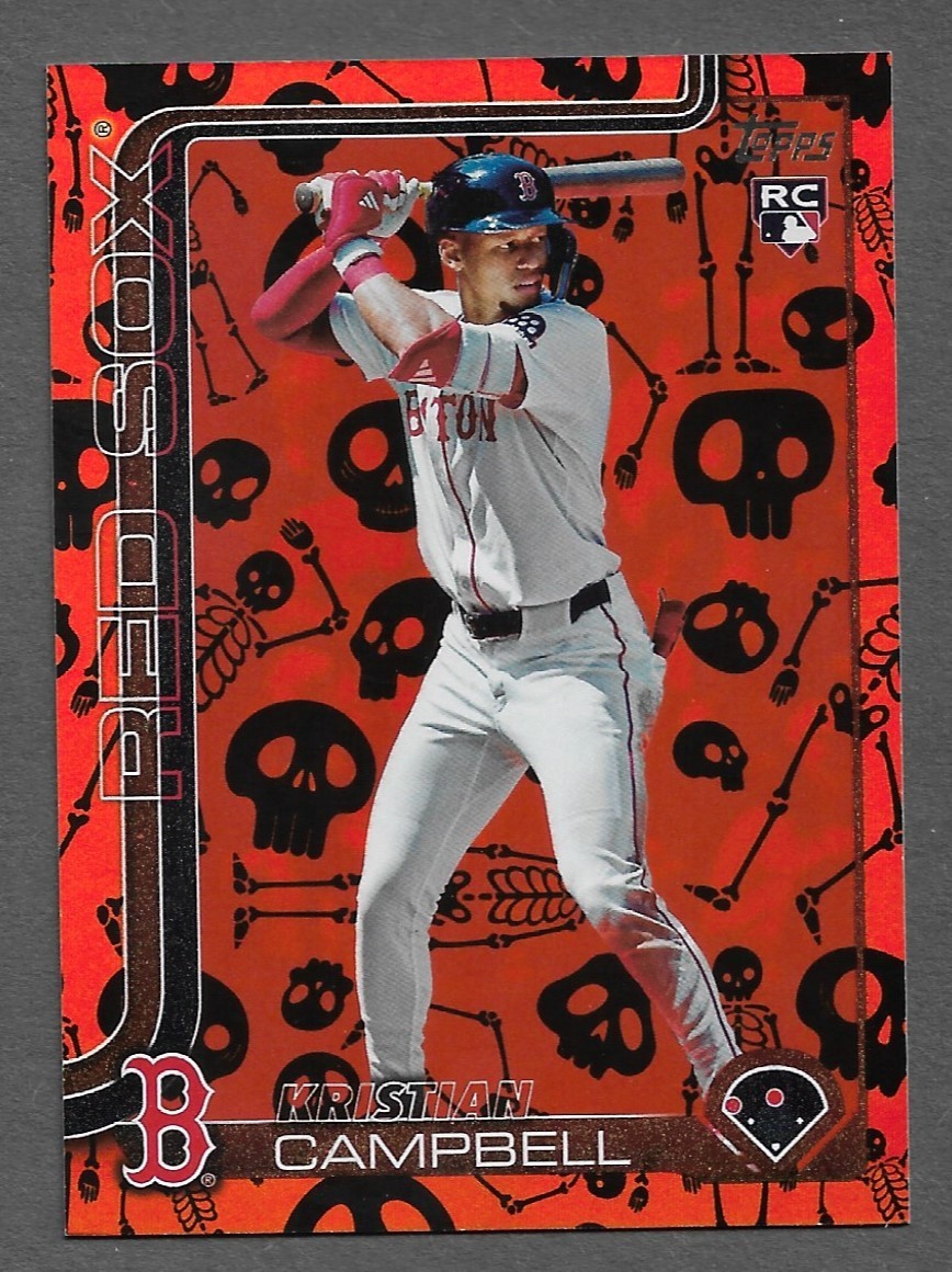 2025 Topps Update #US1 Kristian Campbell RC Mummy Holiday Skeleton Bones /50