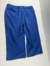 CHICOS SAND Blue CROP CAPRI PANTS SIZE 2