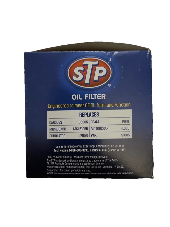 Filtro de aceite de motor STP S16. Diseñado para durar hasta 5000 millas entre cambios Foto 3 de 4