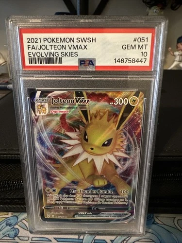 Jolteon VMAX 051/203 SWSH07: Evolving Skies Holo PSA 10