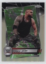 2025 Topps Chrome WWE Neon Green & Black Refractor Akam #31 1o8k
