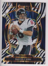 DAVID CARR 2025 PANINI SELECT FOOTBALL ZEBRA PRIZM PARALLEL CARD #50