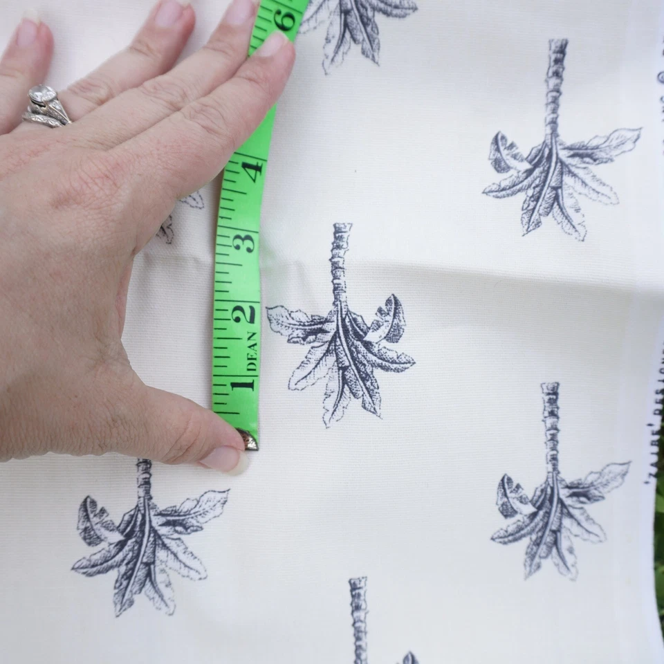 Cyrus Clark Fabric Palm Tree Print Cotton Drapery Sewing Material 57"x77" - Image 3 of 4