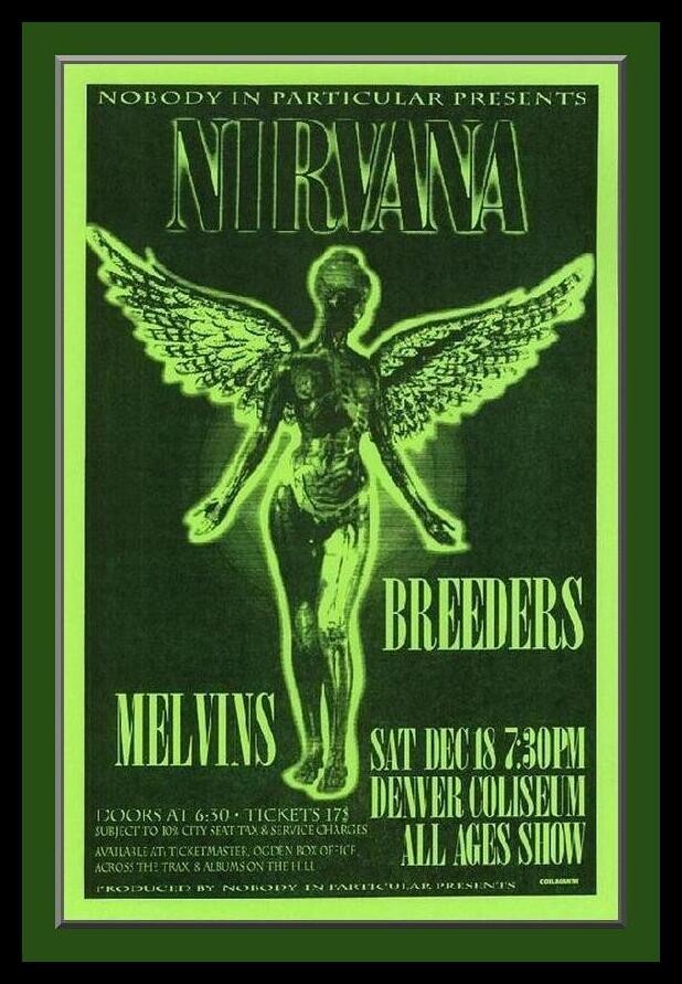Nirvana - Nevermind U.S Tour Poster - Reprint By Robert Fisher