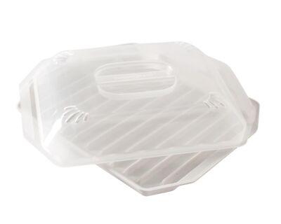 Microwave Bacon Rack with Lid BPA Free Cooking Container for Crispy Bacon