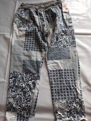 Markenlose Damen Hose. Multi Blue Denim. Tapped.  Größe XL