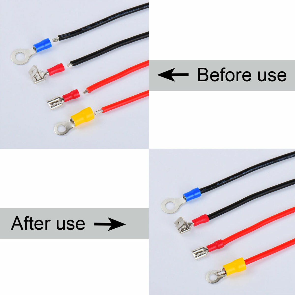 280-tlg. elektrisch isoliertes Crimp-Steckverbinder-Set für Elektrodraht, Sortiment mit Ring-, Gabel-, Flachstecker- Stoßverbinder