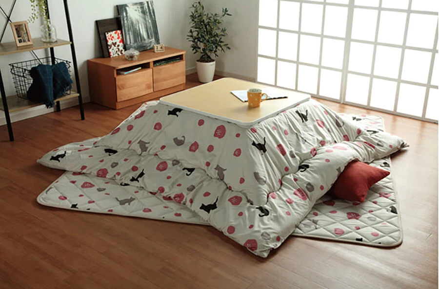 Kotatsu table Square Japanese casual 3 set table 75 x 75 Futon 185 Rug 190