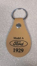 1929 Ford Model A Leather Keychain Fob