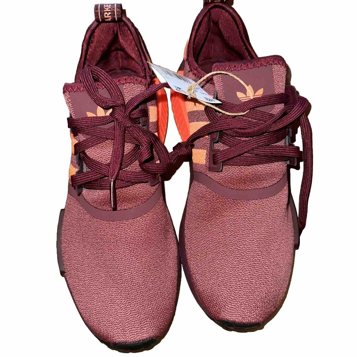 adidas originals sneakers burgundy orange size 9 | eBay
