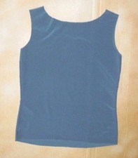 NWOT Raw Edge Tank Top Gray Large Child Dance Layer Polyester Spandex