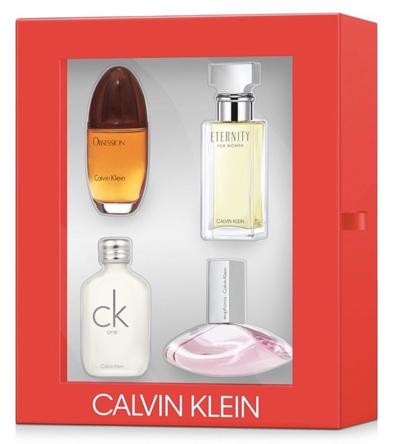 Calvin Klein Eau De Parfum 4 Pc Deluxe Mini Gift Set For Women Womens