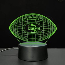 San Francisco 49ers Touch Lamp 7 Colors LED Night Light Football Team Home Decor
