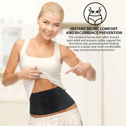 PREMIUM UMBILICAL HERNIA BELT ABDOMINAL BINDER BRACE SUPPORT BELLY BUTTON NAVEL - Picture 6 of 20