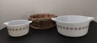 Vintage Pyrex Casserole Bowls & Pyrex Carrying Basket