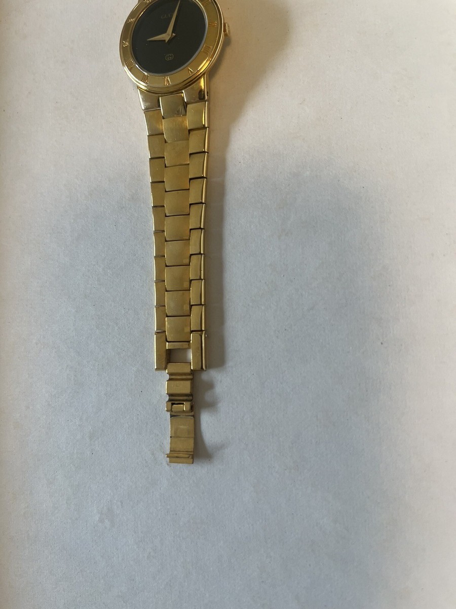 Gucci Model 3300L Gold Plated Ladies Wrist Watch & Original Case