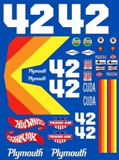 42 Swede Savage Barracuda Trans Am Race Series 132nd Scale Slot Car Decals