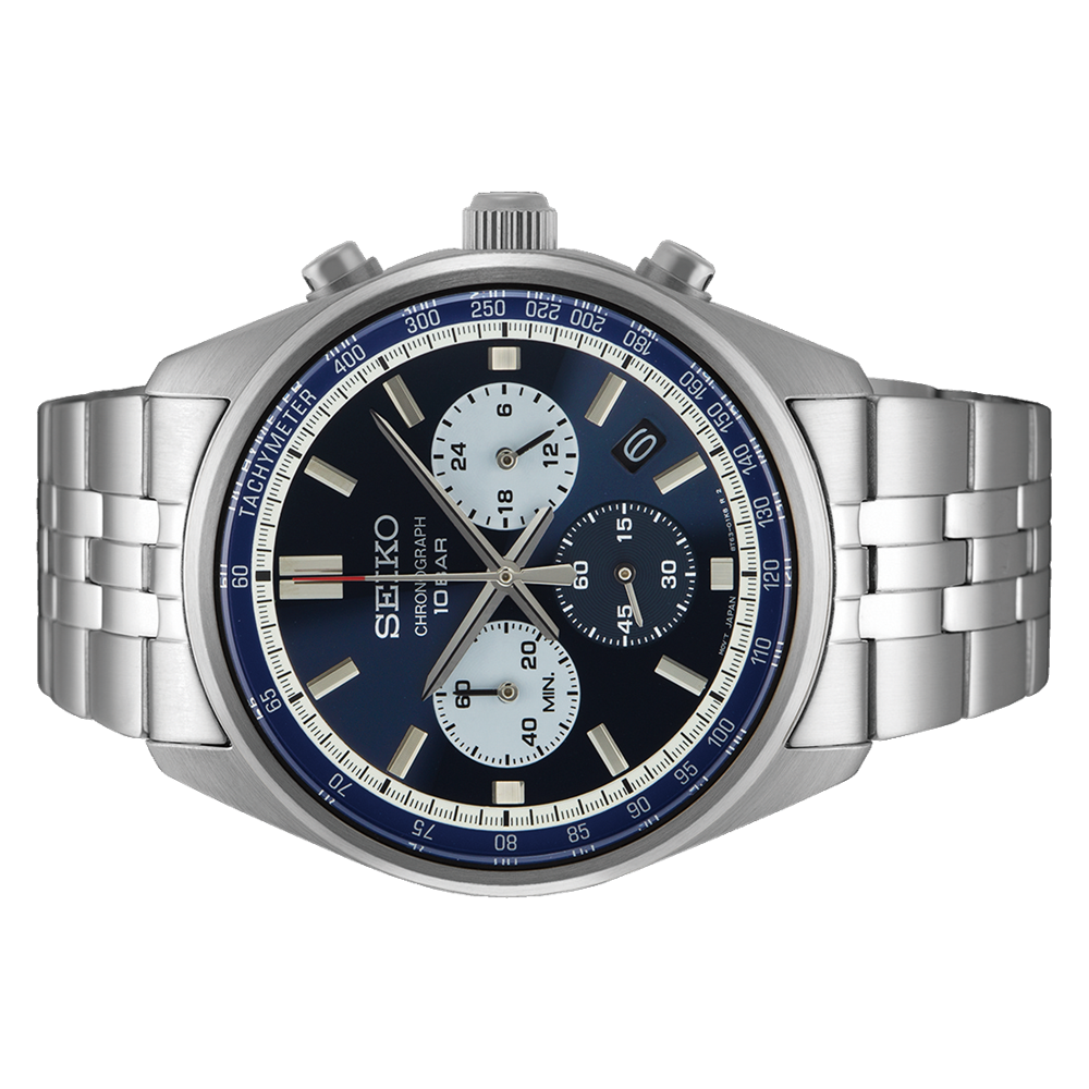 SEIKO SSB427P1 Black Quartz Analog Multicolor Dial Sports Chronograph