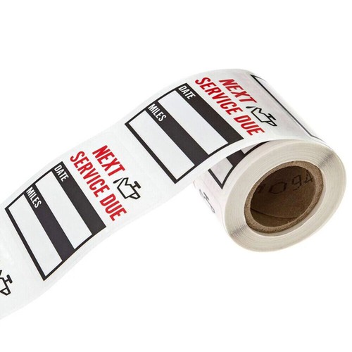 600pcs Next Oil Change Stickers Service Due Reminder Roll Car Window Sheet Label - Picture 12 of 13