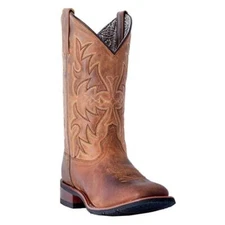 5602 Laredo Ladies Anita Square Toe Western Cowboy Boots Brown NEW