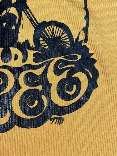 Medium vintage Style Harley Davidson Chopper Easyriders Cropped tank Top yellow - Picture 4 of 4
