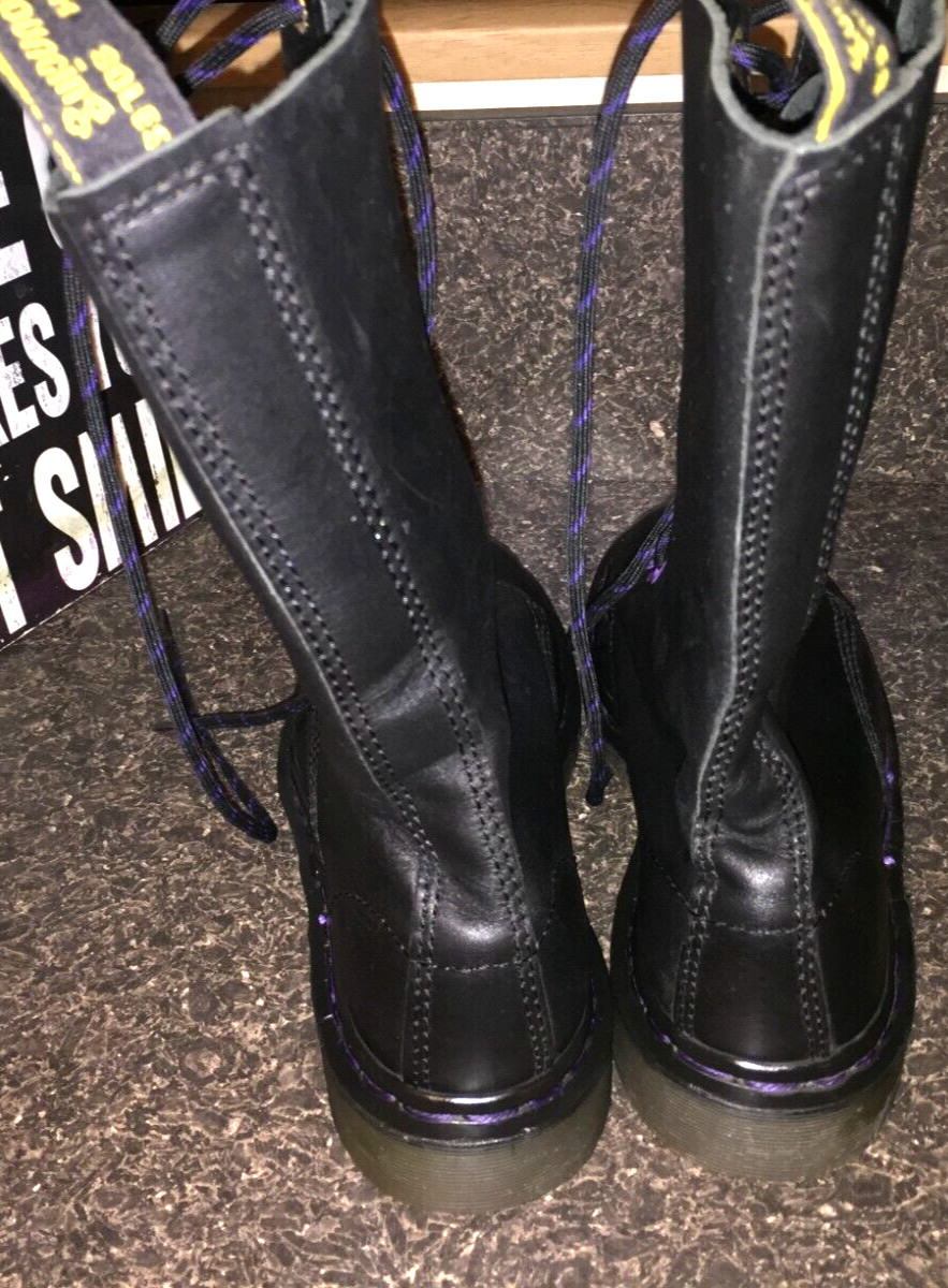 Dr Martens 1914 haircell black leather boots UK 4 EU 37 Made in England image 6