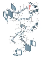 NEW AUDI Q7 4L RIGHT UPPER ENGINE PRESSURE PIPE 057145958T GENUINE