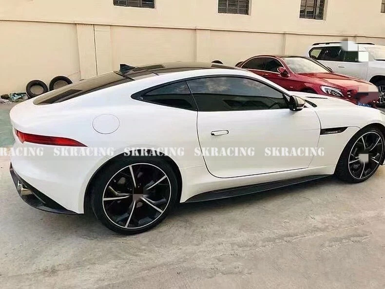 真品碳纤维侧裙侧裙唇罩适合捷豹 F 型 2014-2020 — 第 3/4 张图片