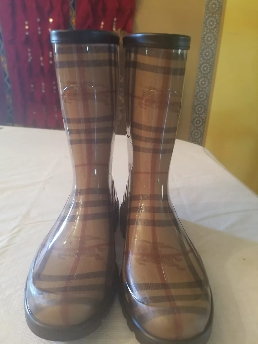 Italian Craftsmanship: Burberry Plaid Rubber Boots