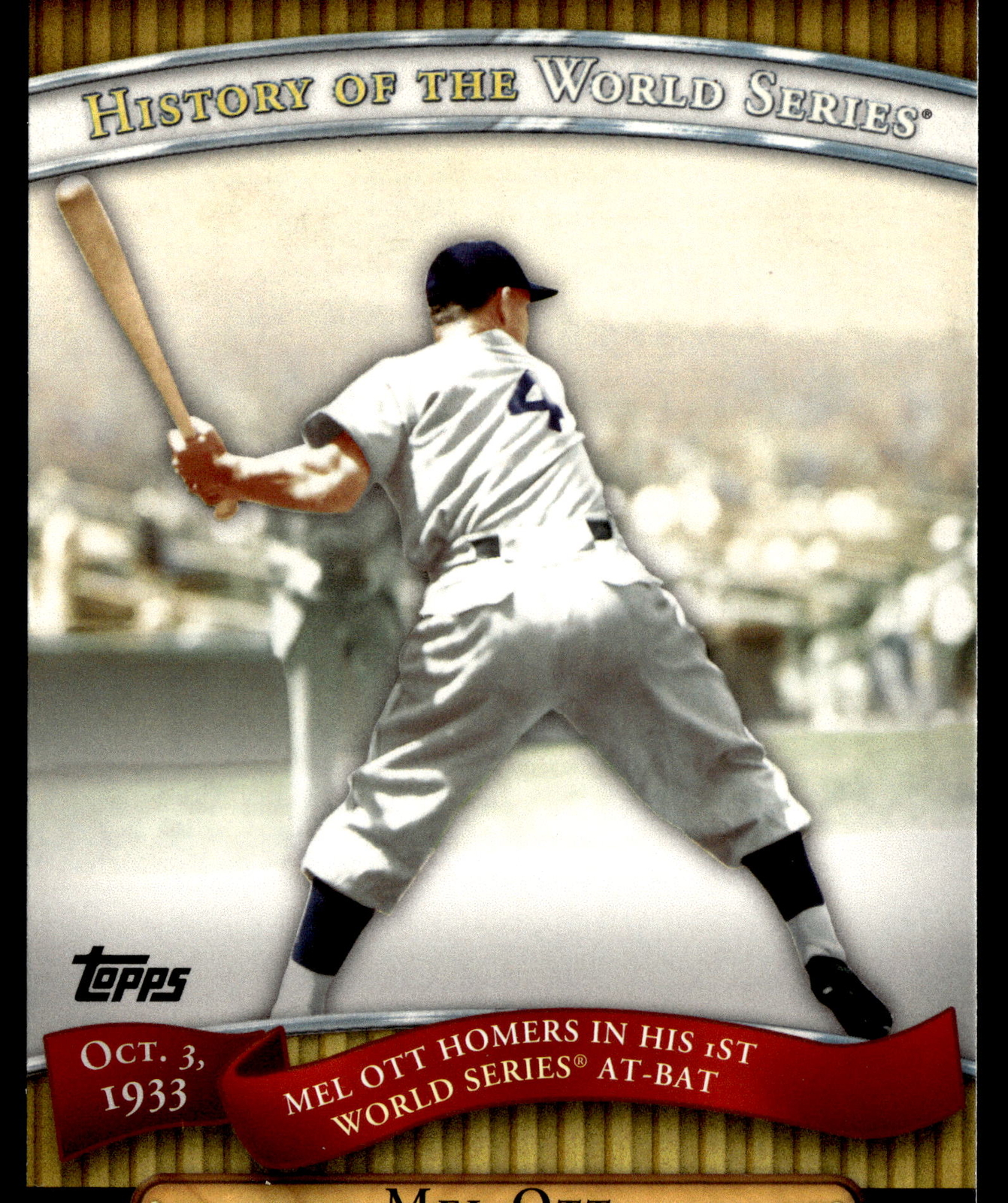 2010 Topps #HWS7 Mel Ott History of the World Series