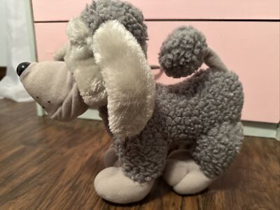 VTG 1990 Pooch Patrol TONKA Gray Poodle Dog Puppy Plush 12” Angry