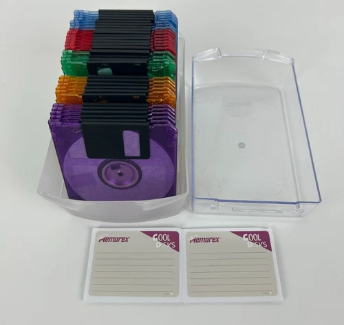 Memorex IBM Formatted Disc LOT Storage Case Labels 1.44MB Vintage Computer NEW